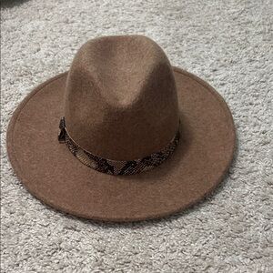 Treasure & Bond Brown Hat with Snakeskin Band
